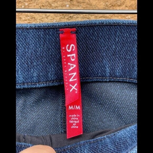 Spanx Jean-Ish Ankle Leggings jeans medium - Picture 3 of 9